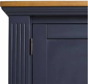 Dulap lemn masiv natur London 2 Usi Albastru/, 120 × 58 × 200 cm