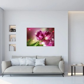 Tablou cu lalele roz (90x60 cm)