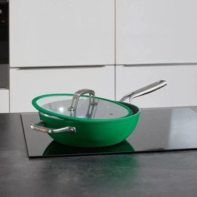 Tigaie tip wok cu capac/cu suprafață ceramică ø 28 cm Meda 3.0 – FABINI