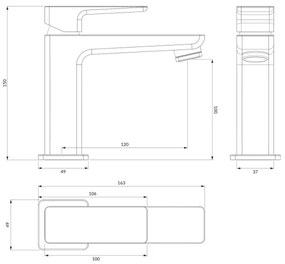 Baterie de lavoar OMNIRES PM7410CR PARMA 15 cm crom lucios