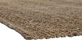 Covor din iută împletit manual, antiderapant, maro natural, 160 x 230 cm, 3000 GSM, „Jute Carpet"