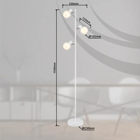 Globo 54309SW - Lampă de podea TOKKI 3xE14/40W/230V albă