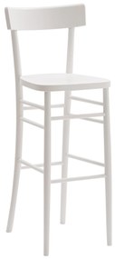 SCAUN BAR LEMN MASIV - ALB