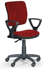 Scaun de lucru Milano II cu cotiere, rosu