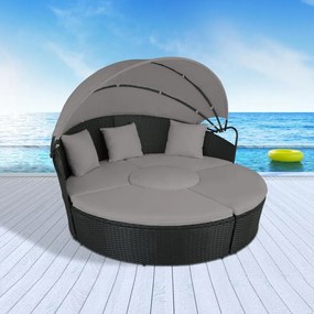 Set multifuncțional de grădină 13 piese + sofa CATALINA 2023 - negru-gri