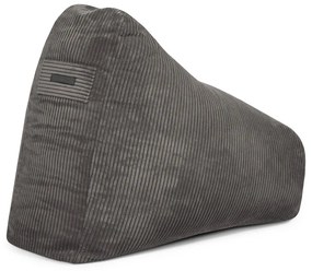 Fotoliu puf pentru copii crem cu tapițerie din catifea reiată Snug 80 – SLOWDOWN