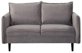 Canapea gri cu tapițerie din catifea 138 cm Juli – Ropez