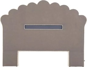 Tablie pat design LUX, tapitata cu tesatura boucle crem Trapezium