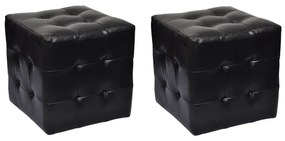 60740 vidaXL Set 2 taburete, Negru
