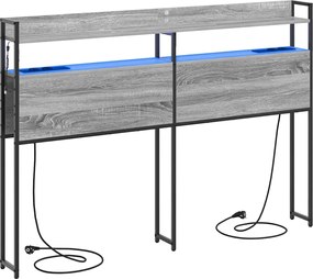 vidaXL Tăblie de depozitare cu raft sonoma gri 150 cm Lemn compozit