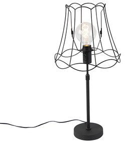 Lampă de masă neagră cu cadru Granny 30 cm reglabil - Parte