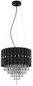 Lustra suspendata, Metal Negru, Cristale K5, ELEOS 63149-3 GL