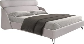 Pat dublu tapitat design LUX Light grey 180x200cm