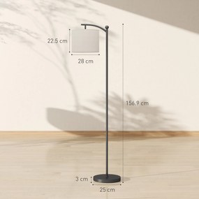 HOMCOM Lampă de Podea LED Reglabilă cu Telecomandă și Temporizator, Negru | Aosom Romania