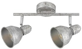 Aplica cu 2 spoturi design industrial THELMA argintiu antic 5387 RX