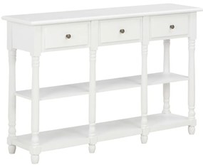 vidaXL Măsuță consolă, alb, 110x30x76 cm, lemn prelucrat