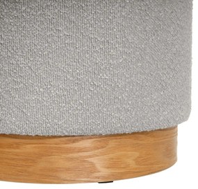 Pufuri gri-deschis 2 buc. cu tapițerie din țesătură bouclé – Casa Selección