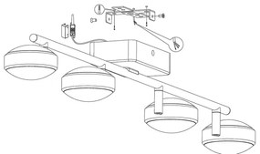 Spot LED RGB CORROPOLI-C 4xLED/5W/230V Eglo 97717