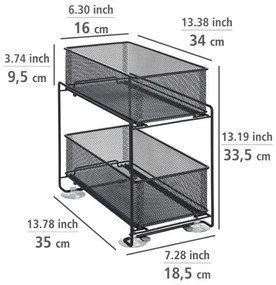 WENKO 69768800 - Suport pentru priză GIOMA 35 x 33,5 cm, negru