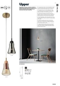 Lustră pe cablu UPPER 1xGU10/28W/230V alamă/bej Redo 01-1518