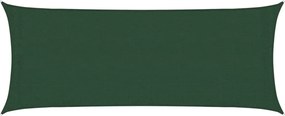 vidaXL Pânză parasolar, verde închis, 2x5 m, HDPE, 160 g/m²