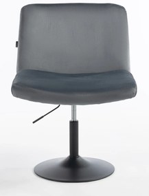 HR150N Scaun Grafit din Catifea cu Bază Neagră