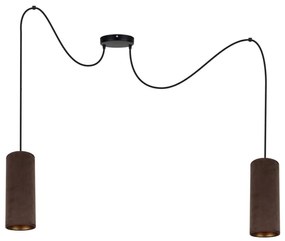 Lustr AVALO 2xE27/60W/230V cablu, maro cupru, model păianjen