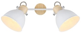 Aplica de perete / tavan cu 2 spoturi directionabile design industrial WIHO alb