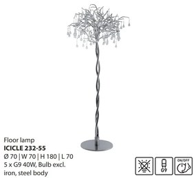 Lampa de podea design magnific ICICLE crom