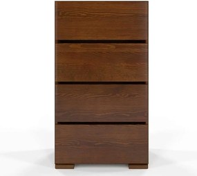 Comodă lemn masiv TerraCraft Pin 4 Sertare, 60 × 45 × 108 cm - Natural