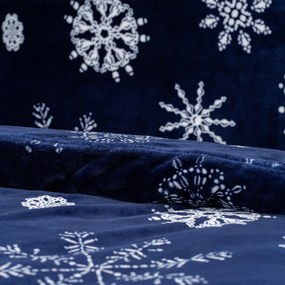 Lenjerie de pat din microflanel 4Home Midnight Snowfall, 140 x 220 cm, 70 x 90 cm