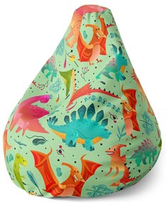 Sac de șezut Pear dinozauri în iarbă - pentru copii, colorat