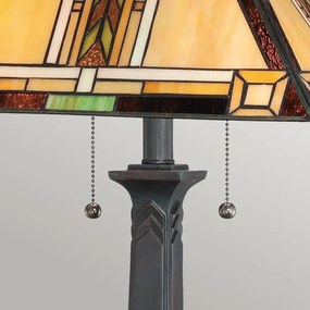 Quoizel QZ-NAVAJO-TL-VB - Lampă de masă Tiffany NAVAJO 2xE27/60W/230V