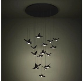 Lustră LED dimabilă pe cablu Eglo 390352 PARATEBUENO 17xLED/3W/230V negru