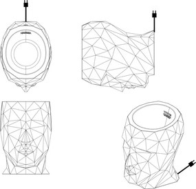 Ghiveci de flori / Jardiniera plante design decorativ modern cu iluminat LED ADAN PLANTER 49060W Vondom