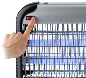 Lampa UVA pentru insecte Muhler MIK-100 1003954, 40W, 100 m², Sigura pentru oameni si animale, Functionare silentioasa, Negru/gri