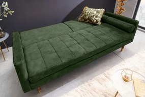 Canapea extensibila Couture 195cm, verde