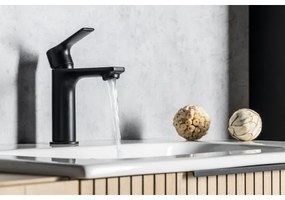 Baterie de lavoar Sapho PAX 16,5 cm negru mat