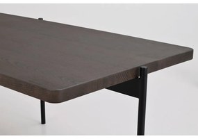 Măsuță de cafea din lemn de frasin Rowico Shelton, 145 x 60 cm, maro