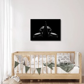 Tablou pe sticlă cu nud feminin (70x50 cm)