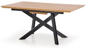 Masa de bucaterie Kapital, stejar auriu / negru