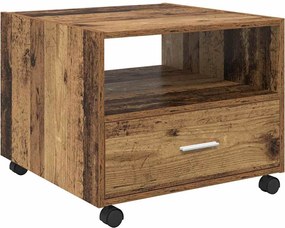 vidaXL Masă de cafea cu sertar Lemn Vechi 55 x 55 x 45cm Lemn compozit
