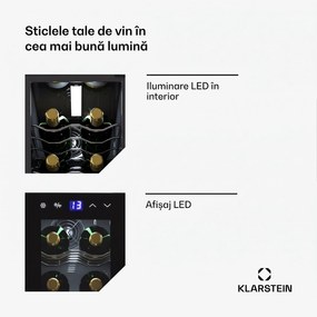 Klarstein Shiraz 14 Slim Uno frigider de vinuri 14 sticle 5 - 18 °C Touch-Control