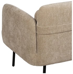 Canapea bej cu tapițerie din chenille 127 cm Bind – Ixia
