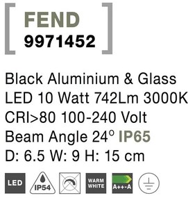 Aplica de perete LED moderna pentru iluminat exterior IP65 FEND II
