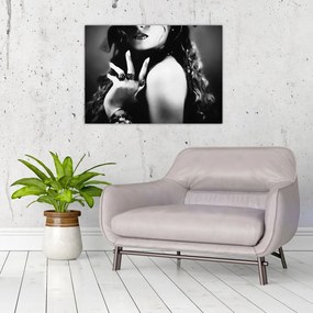 Tablou pe sticlă - Femeia minunată (70x50 cm)