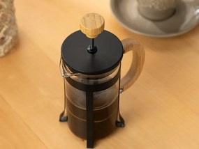 Eleganță Borosilkat Glass French Press Negru