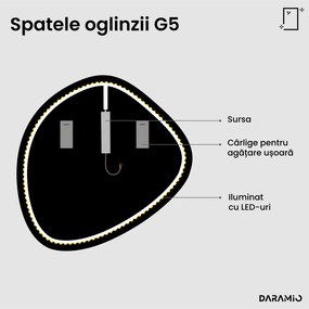 Oglindă atipică cu iluminare LED G5