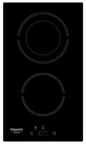 Plita vitroceramica incorporabila Hotpoint-Ariston HRD 5030 B, 2900W, 2 zone, 9 trepte, Electricа, Negru