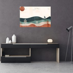 Tablou - Peisaj ilustrat (90x60 cm)